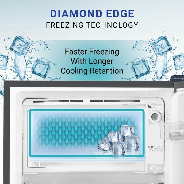 Haier 205 Litre 3 Star Diamond Edge Freezing Technology, Graphite Black (HRD-2263BGK)
