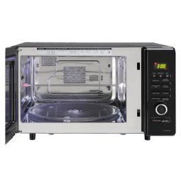 LG MJ2887BWUM, 28 Litre Convection Microwave with Charcoal Heater ,360 Degree Motorised Rotisserie and Stainless Steel Cavity, Floral Wine
