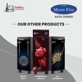 Mycrofine Shine Plus, 6.5 KG MS Grinding chamber with 6 Blade Rotter Cutter, 100% Copper Motor, Soft Close Door and Stainless Steel Hopper, Sun Flower
