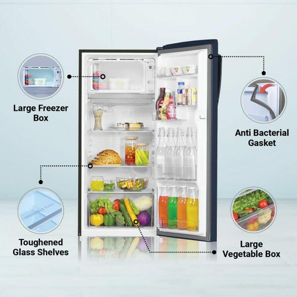 Haier 205 Litre 3 Star Diamond Edge Freezing Technology, Graphite Black (HRD-2263BGK)