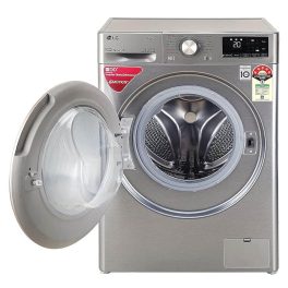 LG FHV1409ZWP, 9 KG 1400 RPM Fully Automatic Front Load Machine with AI Direct Drive Motor, Steam, Smart Diagnostics, Platinum Silver