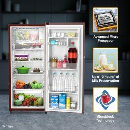 Whirlpool 215 VMPRO PRM 3S, 192 L 3 Star Auto-Defrost Inverter Vitamagic Pro Direct-Cool Single Door Refrigerator, 10 Years Warranty on Compressor, Wine Dafne