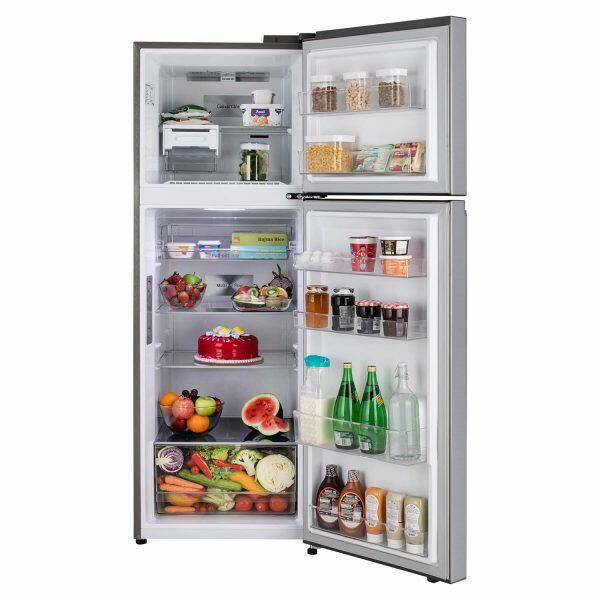 LG 322L 2 Star Double Door Refrigerator (GL-T342TPZY, Shiny Steel)