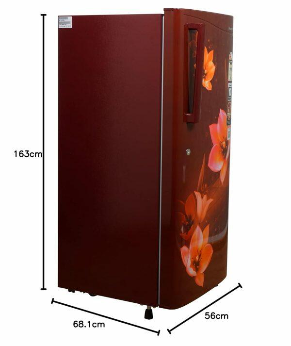 Panasonic 197L 2 Star Single Door Refrigerator (NR-A201BTRN, Floral Red)
