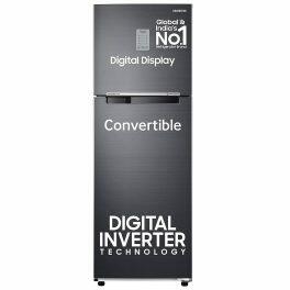 Samsung 256L 3 Star Double Door Refrigerator (RT30C3733BX, Luxe Black)