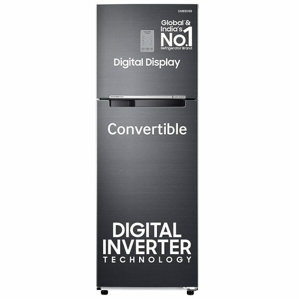Samsung 256L 3 Star Double Door Refrigerator (RT30C3733BX, Luxe Black)