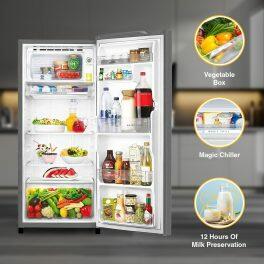 Whirlpool 192L 3Star SingleWhirlpool 215 IMPRO PRM, 192 L 3 Star Icemagic Pro Inverter Direct-Cool Single Door Refrigerator, 10 Years Warranty on Compressor, Cool Illusia Door Refrigerator (215 IMPRO PRM 3S, Cool Illusia)