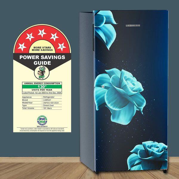 Liebherr DNPiDC 1901 Pure Single-door refrigerator 191 l in 3 star with iCoolTouch UI, Red Majestic, Blue Divine