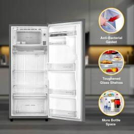 Whirlpool 192L 3Star SingleWhirlpool 215 IMPRO PRM, 192 L 3 Star Icemagic Pro Inverter Direct-Cool Single Door Refrigerator, 10 Years Warranty on Compressor, Cool Illusia Door Refrigerator (215 IMPRO PRM 3S, Cool Illusia)