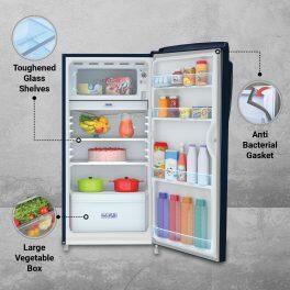 Haier HRD-1962PRLCRL, 175 Litre 2 Star Single Door Refrigerator, with base drawer Red Lotus