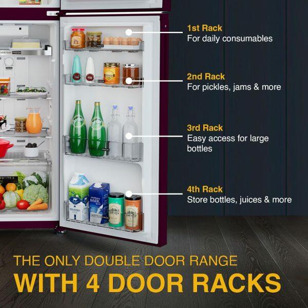 Whirlpool NEO278LHCLSPLS, 235 L 1 Star Frost Free Double Door Refrigerator, Freezer 56 Ltr, 10 Years Warranty on Compressor, Athena Steel