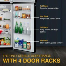 Whirlpool NEO278GD PRM, 235 L 2 Star Frost-Free Double Door Refrigerator, 10 Years Warranty on Compressor, Crystal Black
