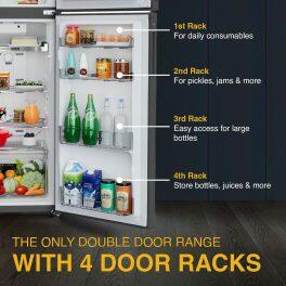Whirlpool IFPROINVCNV278, 235L 2 Star Intellifresh Pro Convertible Frost Free Double-Door Refrigerator, 10 Years Warranty on Compressor, ILLUSIA STEEL