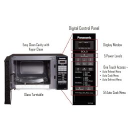 Panasonic 20L Solo Microwave Oven (NN-ST266BFDG, Black)