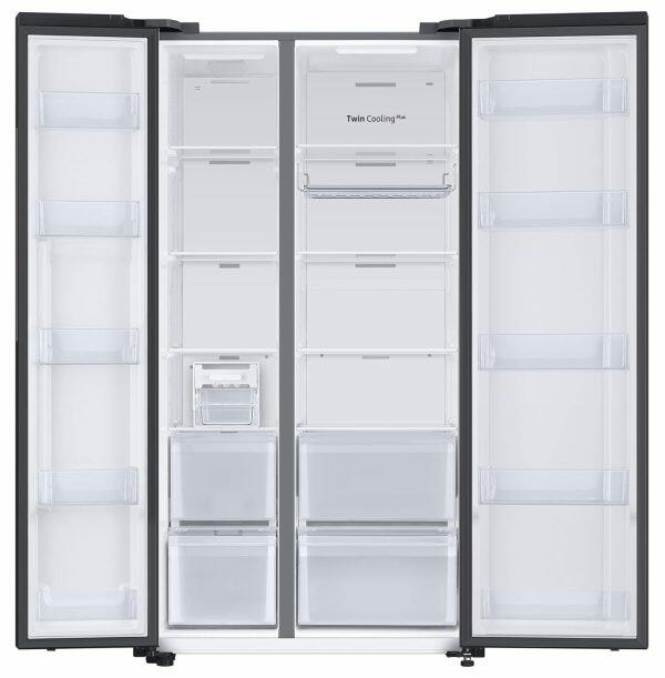 Samsung 653L Side by Side Refrigerator (RS76CG8115B1, Matt Black)
