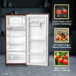 Whirlpool 215 VMPRO PRM 3S, 192 L 3 Star Auto-Defrost Inverter Vitamagic Pro Direct-Cool Single Door Refrigerator, 10 Years Warranty on Compressor, Wine Dafne