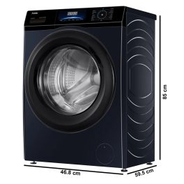 Haier HW80-IM12929EBKF, 8 KG 1200 RPM Fully Automatic Frontload Machine with Inverter Motor, 525MM Super Drum and 12 Year Motor Warranty, Black