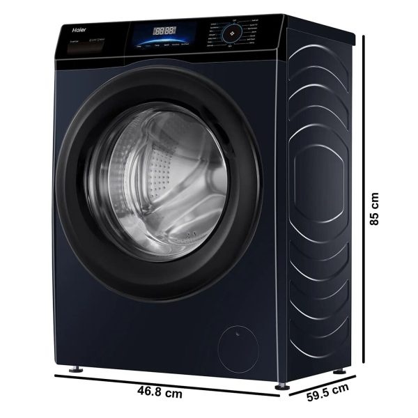 Haier HW80-IM12929EBKF, 8 KG 1200 RPM Fully Automatic Frontload Machine with Inverter Motor, 525MM Super Drum and 12 Year Motor Warranty, Black