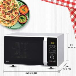 LG MC2886SFU, 28 Litre Convection Microwave with 360 Degree Motorised Rotisserie and Stainless Steel Cavity, Silver
