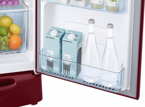 Samsung 183L 3 Star Single Door Refrigerator (RR20D1823RZ, Midnight Red)