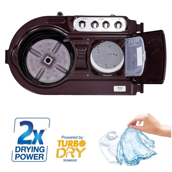 Whirlpool 8.5KG Semi-Automatic Machine (ACE 8.5 Turbo Dry, Wine Dazzle)