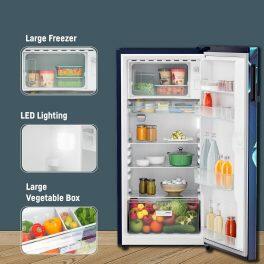 Liebherr DNPIME 1911, 191L 5 Star Inverter, Direct Cool Single Door Refrigerator, 20 Years Warranty on Compressor, Freezer 22 L, Blue Mystic