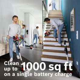 Bosch BCS71PETIN, Cordless Vacuum Cleaner specializing Animal Cleaning with Rechargeable Battery, Flex Tube and LED Lighting, Tornado Red