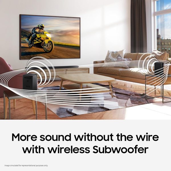 Samsung S800B/XL, 330 Watt 3.1.2 Channel Soundbar with Wireless Subwoofer, Dolby Atmos, Built in Alexa, Airplay and Wi-Fi, Black