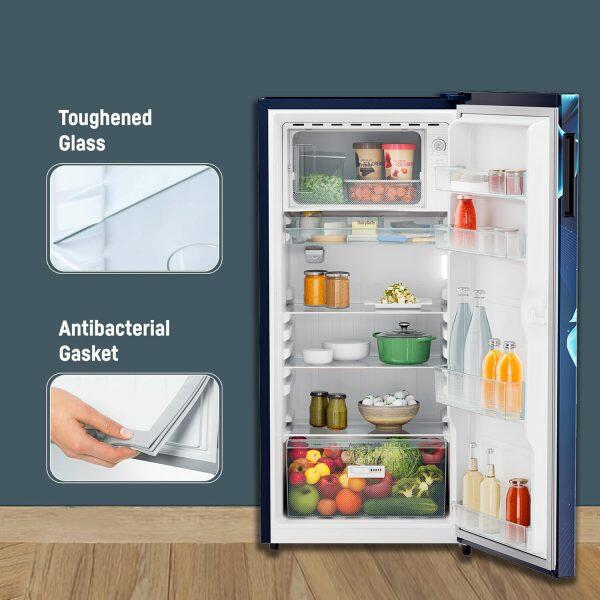 Liebherr DNPiDC 1901 Pure Single-door refrigerator 191 l in 3 star with iCoolTouch UI, Red Majestic, Blue Divine