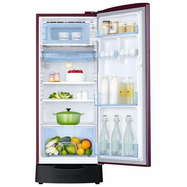 Samsung 183L 5 Star Single Door Refrigerator (RR20D2825CR, Camellia Purple)