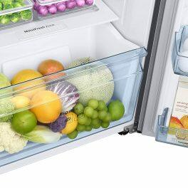 Samsung 236L 3 Star Double Door Refrigerator (RT28C3733SL, Clean Steel)
