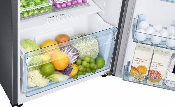 Samsung 236L 3 Star Double Door Refrigerator (RT28C3733SL, Clean Steel)
