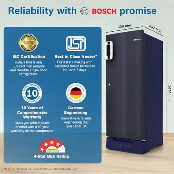 Bosch CST22U14PI, 226 Litre 4 Star Dark Lake