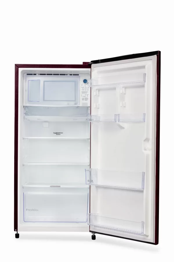 Voltas Beko RDC220C/S0PFE, 185 Litre 3 Star Single Door Refrigerator with Quick Freezer, Safe Box and Crisper Humidity Control, Fressia Purple