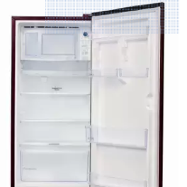 Voltas Beko RDC220C/S0WFE, 185 Litre 3 Star Single Door Refrigerator with Quick Freezer, Safe Box and Crisper Humidity Control, Fressia Wine