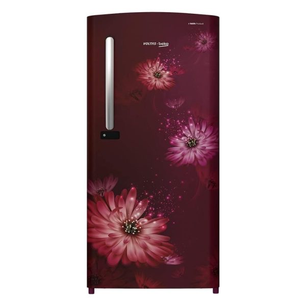Voltas Beko RDC220B/W0DWE0M, 185 Litre 4 Star Single Door Refrigerator with Quick Freezer, Safe Box and Crisper Humidity Control, Dahile Wine