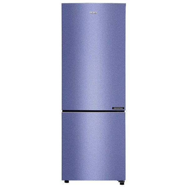 Haier HRB-2872BMS, 237 Litre 2 Star Bottom Mount Refrigerator with 8-in-1 Convertible and Turbo Icing, Storm Inox