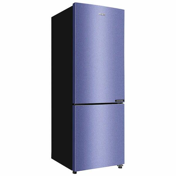 Haier HRB-2872BMS, 237 Litre 2 Star Bottom Mount Refrigerator with 8-in-1 Convertible and Turbo Icing, Storm Inox