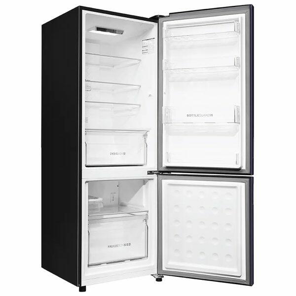 Haier HRB-2872BMS, 237 Litre 2 Star Bottom Mount Refrigerator with 8-in-1 Convertible and Turbo Icing, Storm Inox
