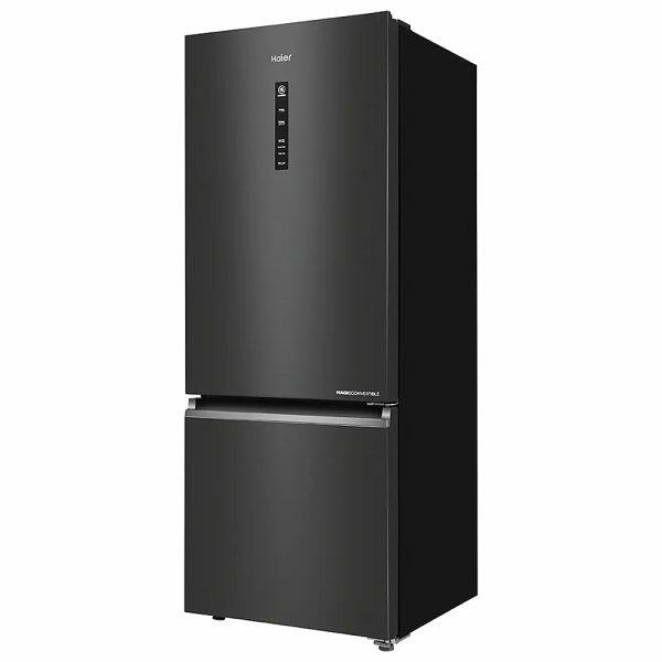 Haier HRB-3752BGB, 325 Litre 2 Star Bottom Mount Refrigerator with Triple Inverter and 14-in-1 Convertible, GE Black