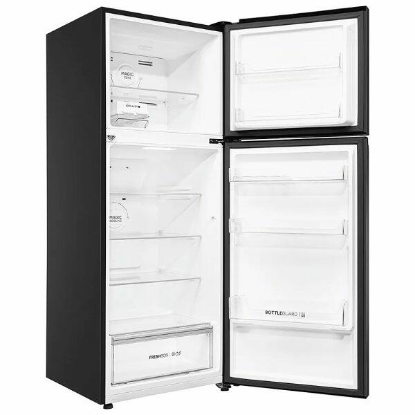 Haier HRF-3782BGB, 328 Litre 2 Star Double Door Refrigerator with 10-in-1 Convertible, GE Black