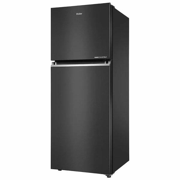 Haier HRF-3782BGB, 328 Litre 2 Star Double Door Refrigerator with 10-in-1 Convertible, GE Black