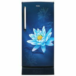 Haier HRD-1962CBLPBL, 175 Litre 2 Star Single Door Refrigerator, With Base Drawer Blue Lotus