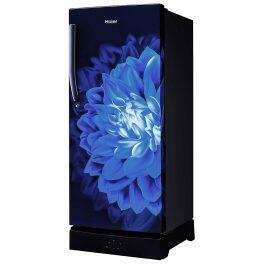 Haier HRD-2353PMD, 215 Litre 3 Star Single Door Refrigerator with Base Drawer and 1 Hour Icing Technology, Marine Dahelia