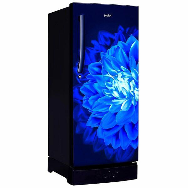 Haier HRD-2355PMD, 215 Litre 5 Star Single Door Refrigerator with Base Drawer and 1 Hour Icing Technology, Marine Dahelia
