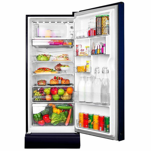 Haier HRD-2353PMD, 215 Litre 3 Star Single Door Refrigerator with Base Drawer and 1 Hour Icing Technology, Marine Dahelia