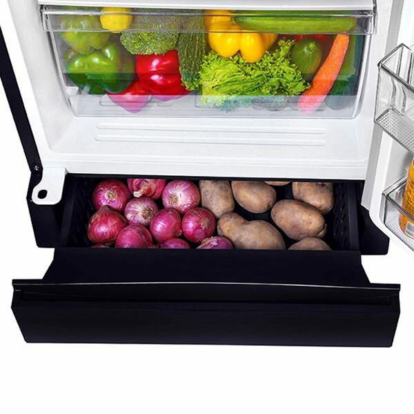 Haier HRD-2355PMD, 215 Litre 5 Star Single Door Refrigerator with Base Drawer and 1 Hour Icing Technology, Marine Dahelia