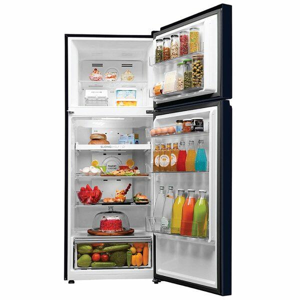 Haier HRF-3782BGB, 328 Litre 2 Star Double Door Refrigerator with 10-in-1 Convertible, GE Black