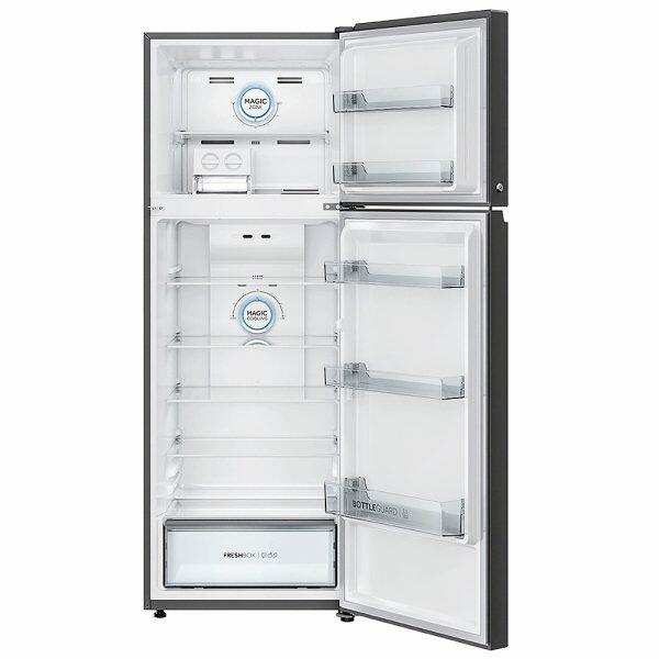 Haier HRF-4083BIS, 358 Litre 3 Star Double Door Refrigerator with Triple Inverter and 10-in-1 Convertible, Inox Silver