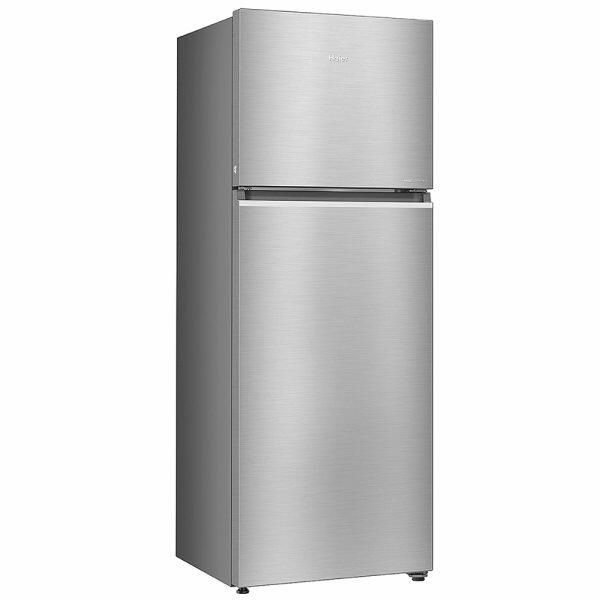 Haier HRF-4083BIS, 358 Litre 3 Star Double Door Refrigerator with Triple Inverter and 10-in-1 Convertible, Inox Silver